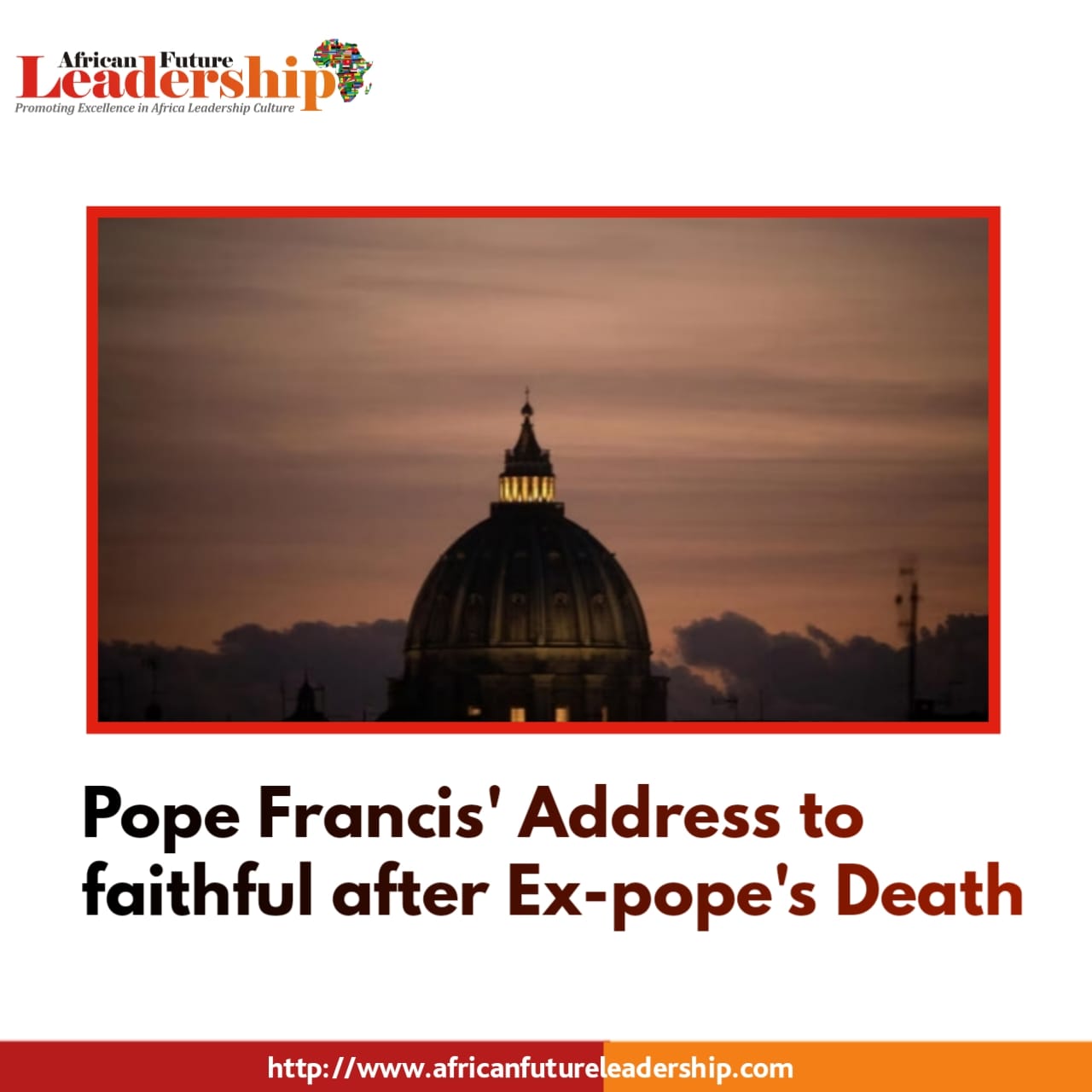 Pope Francis' Address to faithful after Ex-pope's Death