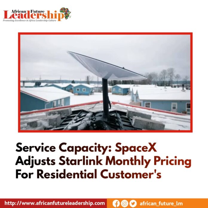 Service Capacity: SpaceX Adjusts Starlink Monthly Pricing For Residential Customer's