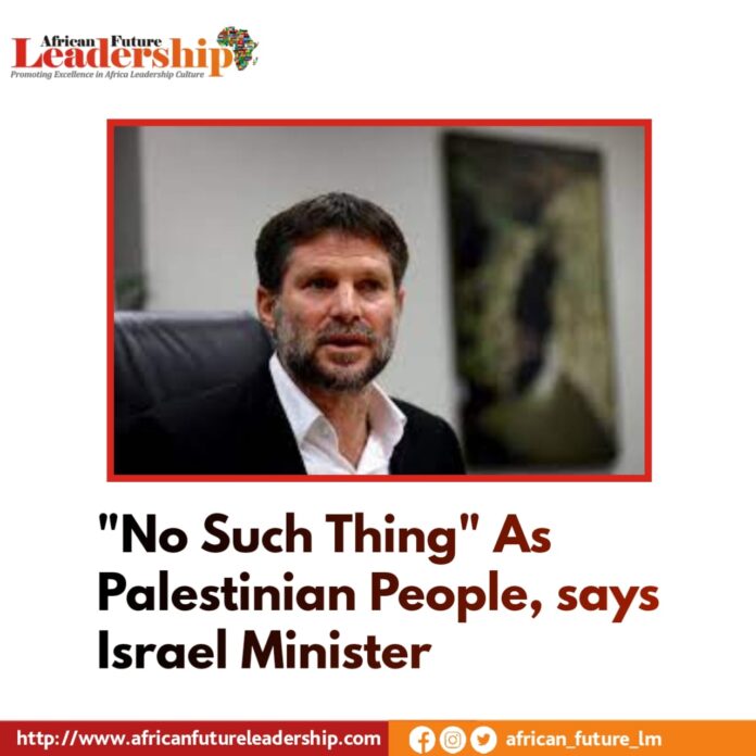 “No Such Thing” As Palestinian People, says Israel Minister