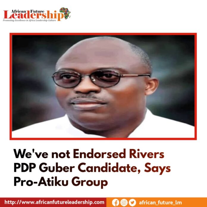 We've not Endorsed Rivers PDP Guber Candidate, Says Pro-Atiku Group
