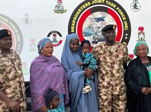 Rescued Chibok Schoolgirl and Her Children Returned to Family by Nigerian Army