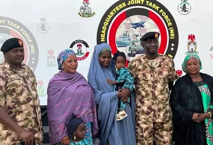 Rescued Chibok Schoolgirl and Her Children Returned to Family by Nigerian Army