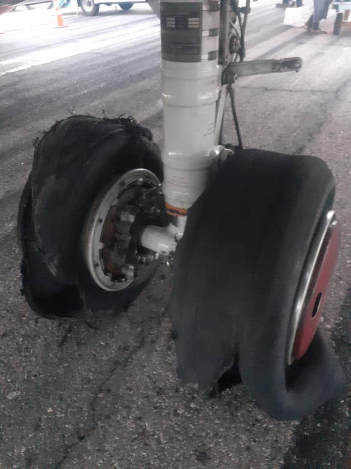 Max Aircraft Suffers Tyre Burst On Takeoff In Adamawa