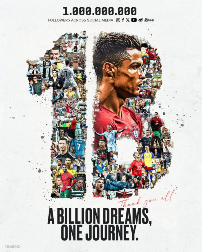 Cristiano Ronaldo Becomes First Person To Reach 1 Billion Social Media Followers