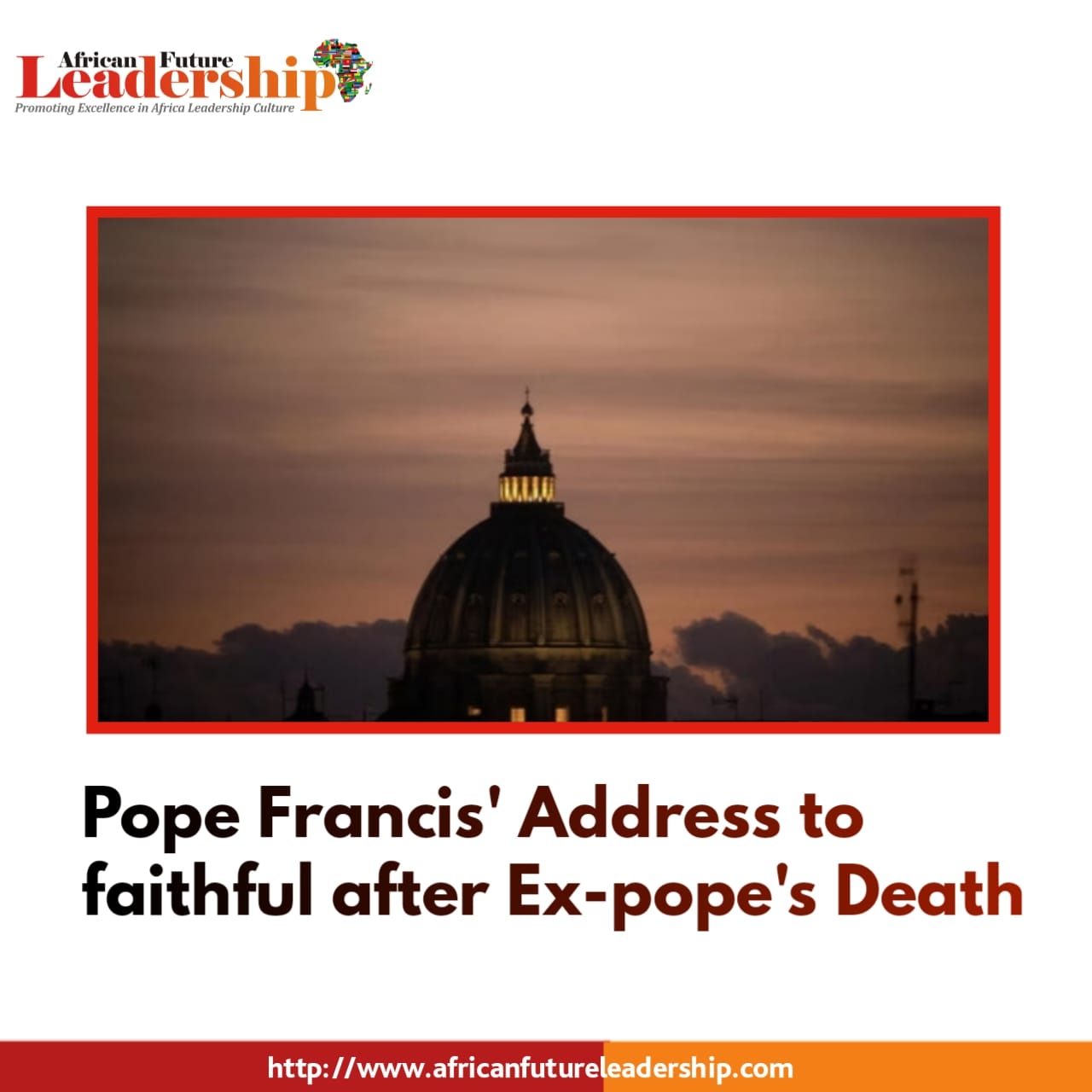 Pope Francis' Address to faithful after Ex-pope's Death Pope Francis' Address to faithful after Ex-pope's Death