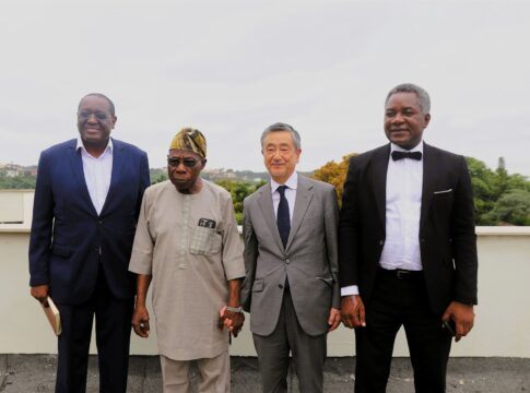 President of Sasakawa Africa Association meet with Chief Obasanjo, IFAD, Ambassador of Japan and others